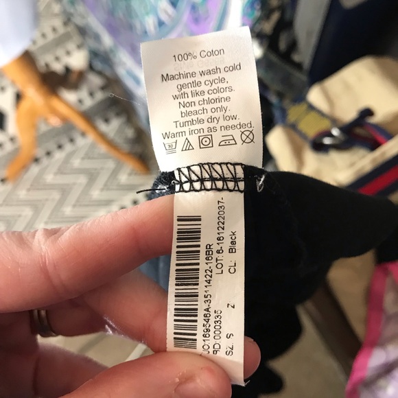 🌺 J. Crew Off The Shoulder Black Short Sleeve Top - Picture 4 of 5